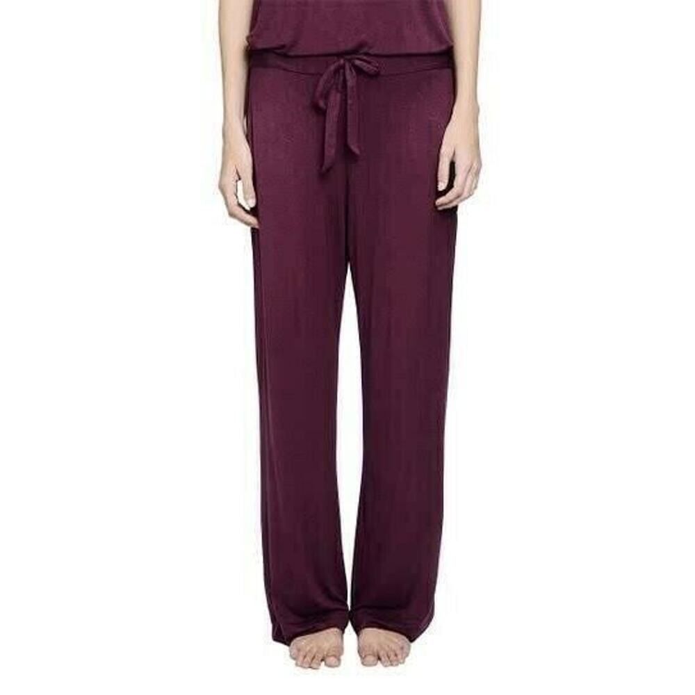 HOT KISS Maroon Wide Leg Stretch Pants Lounge Sleep Casual Beach SUPER SOFT M